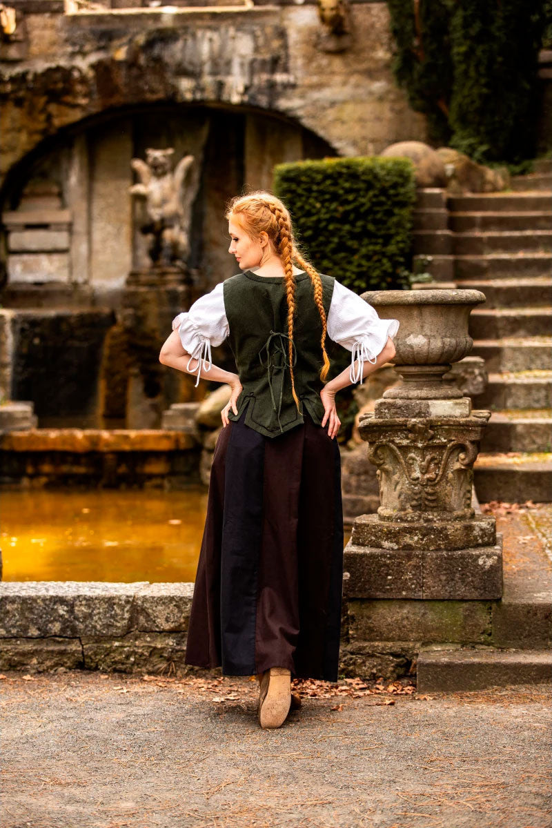 Chaleco medieval mujer modelo Selma, verde