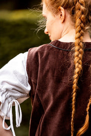 Corpiño medieval marrón