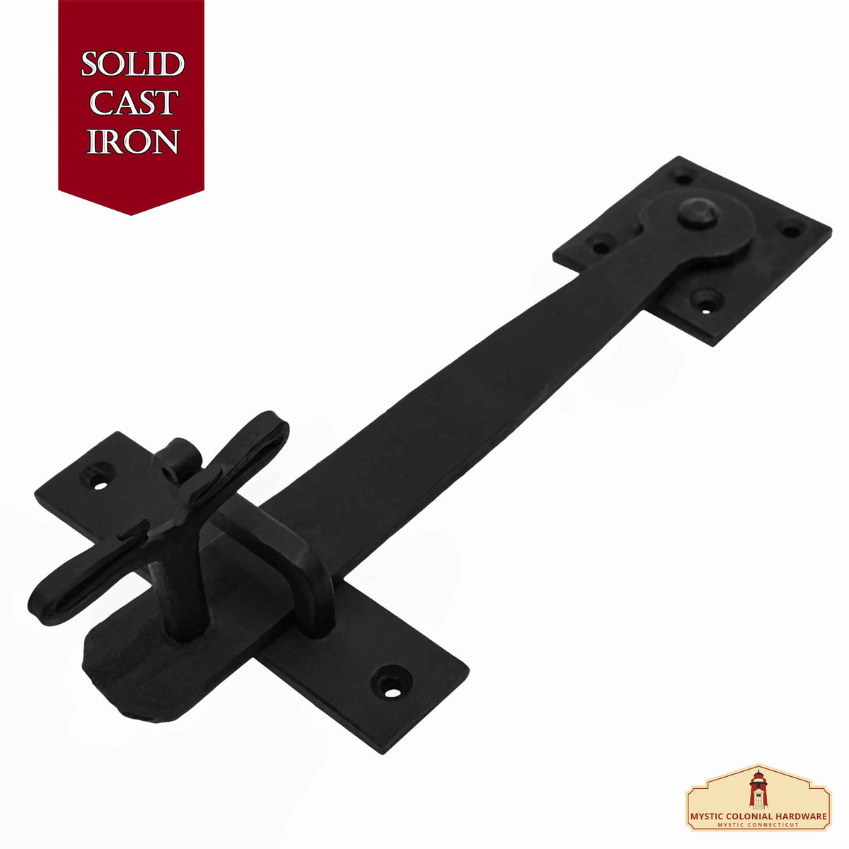 Pestillo para puerta medieval hierro forjado (22 cm.)