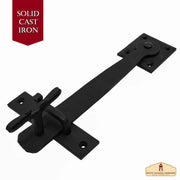 Pestillo para puerta medieval hierro forjado (22 cm.)