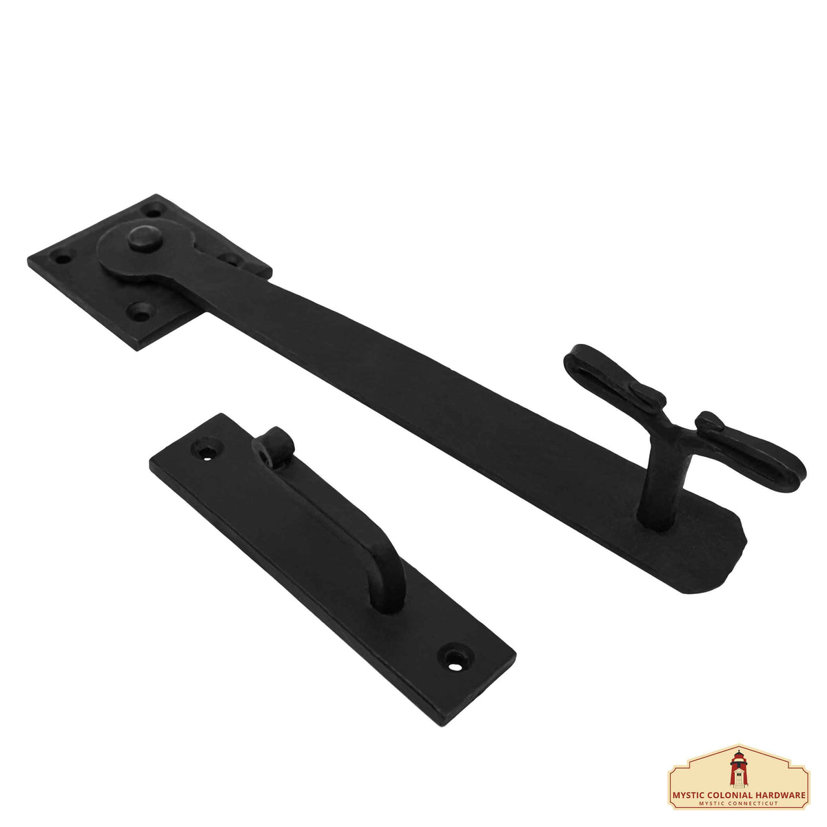 Pestillo para puerta medieval hierro forjado (22 cm.)