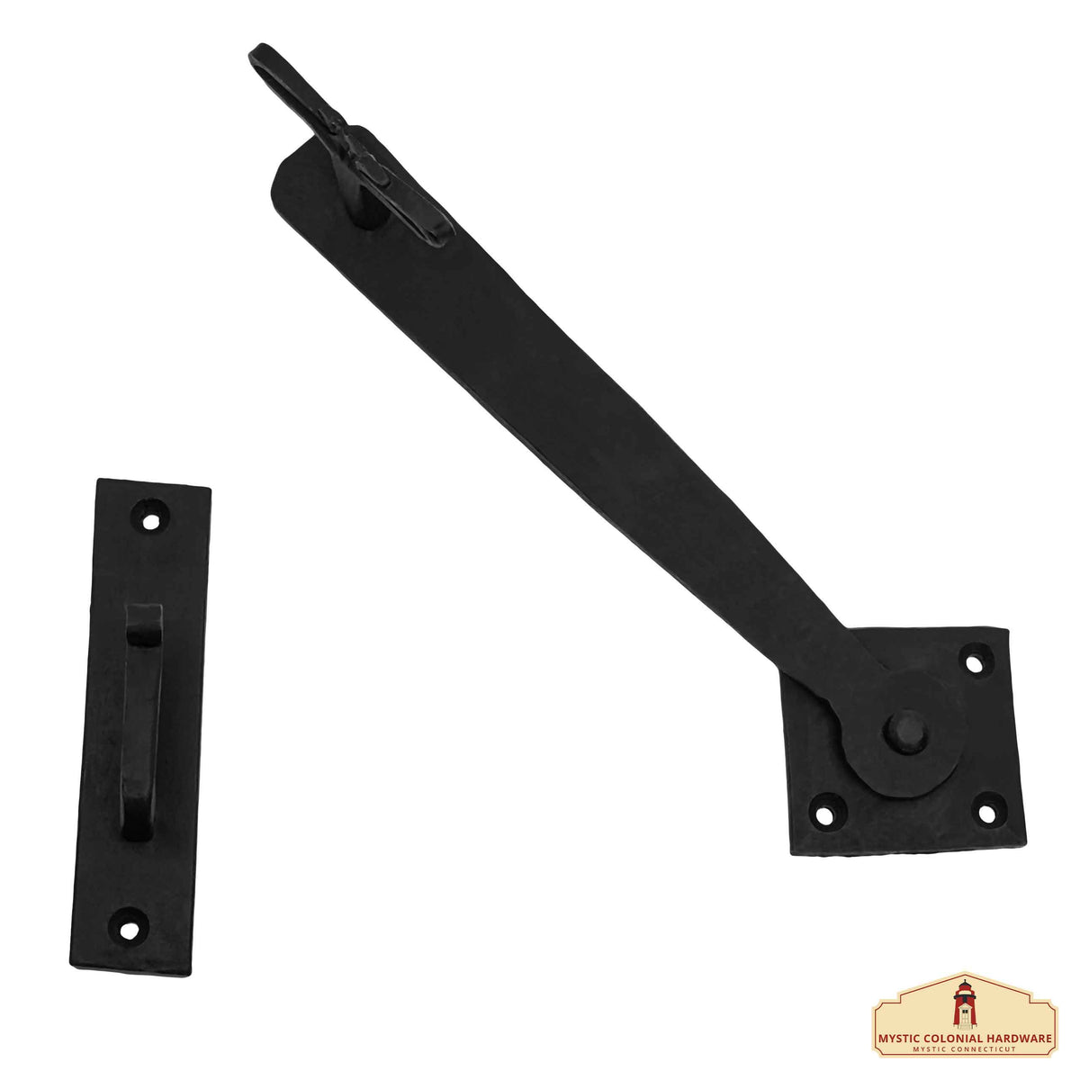 Pestillo para puerta medieval hierro forjado (22 cm.)