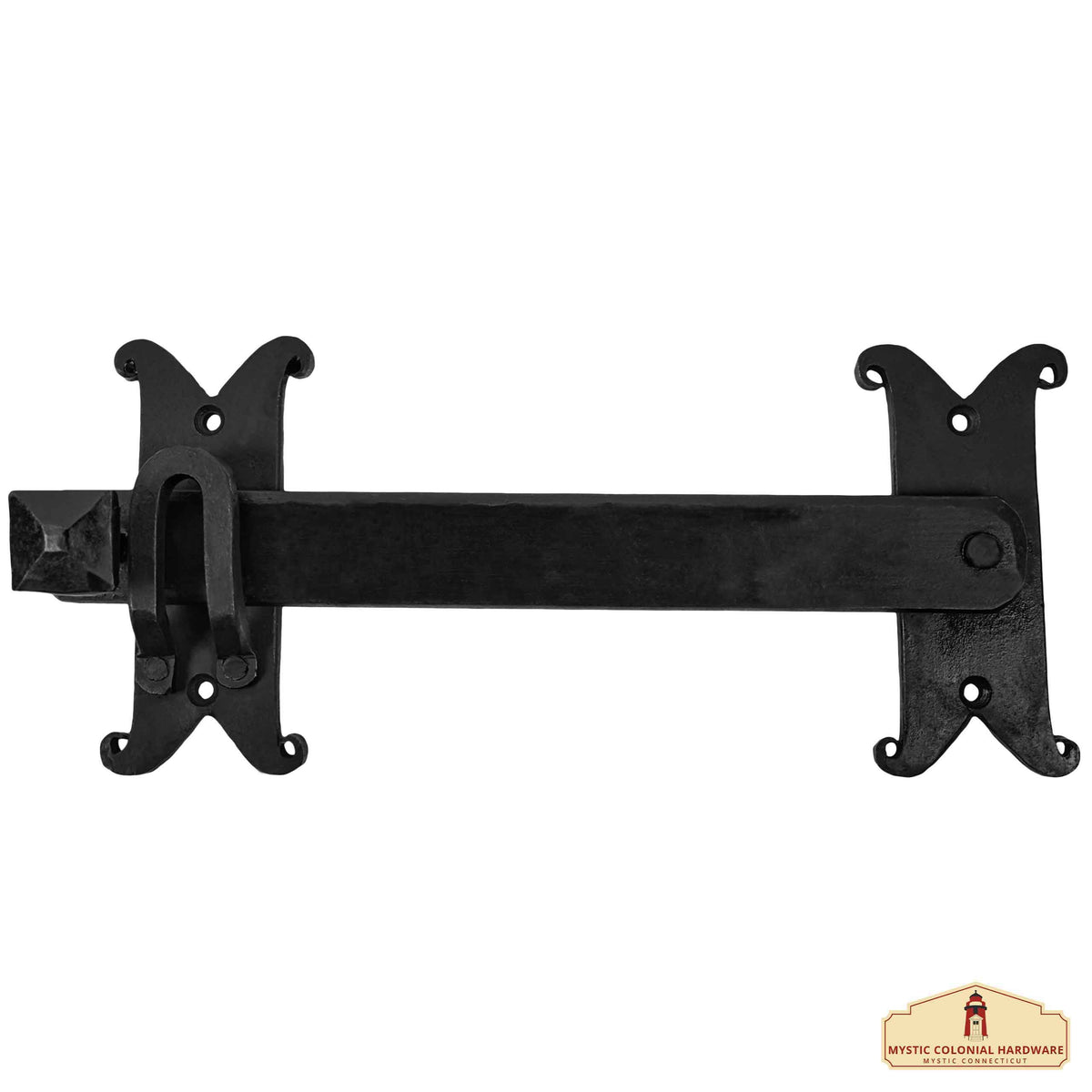 Pestillo para puerta medieval hierro forjado (27,3 cm.)