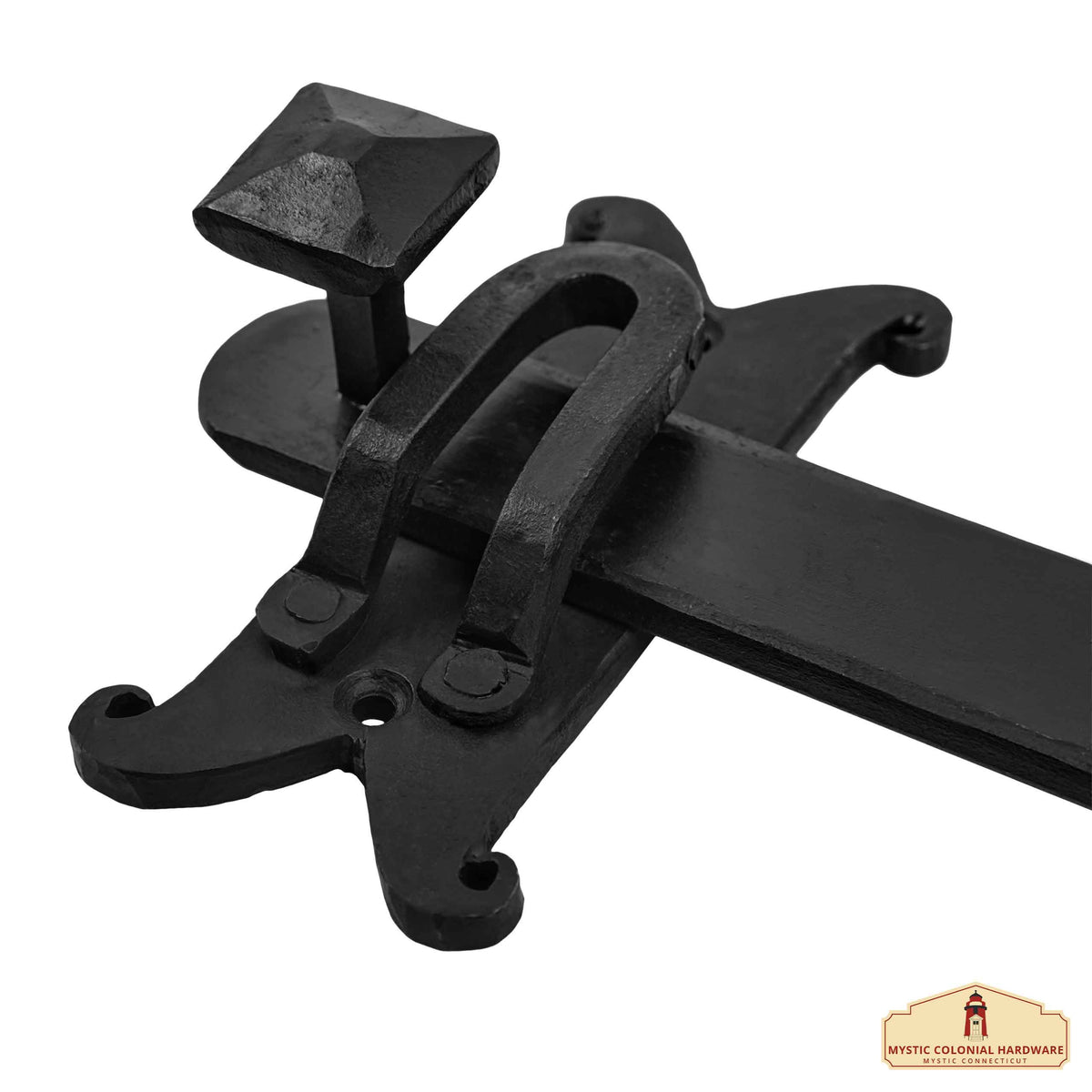 Pestillo para puerta medieval hierro forjado (27,3 cm.)