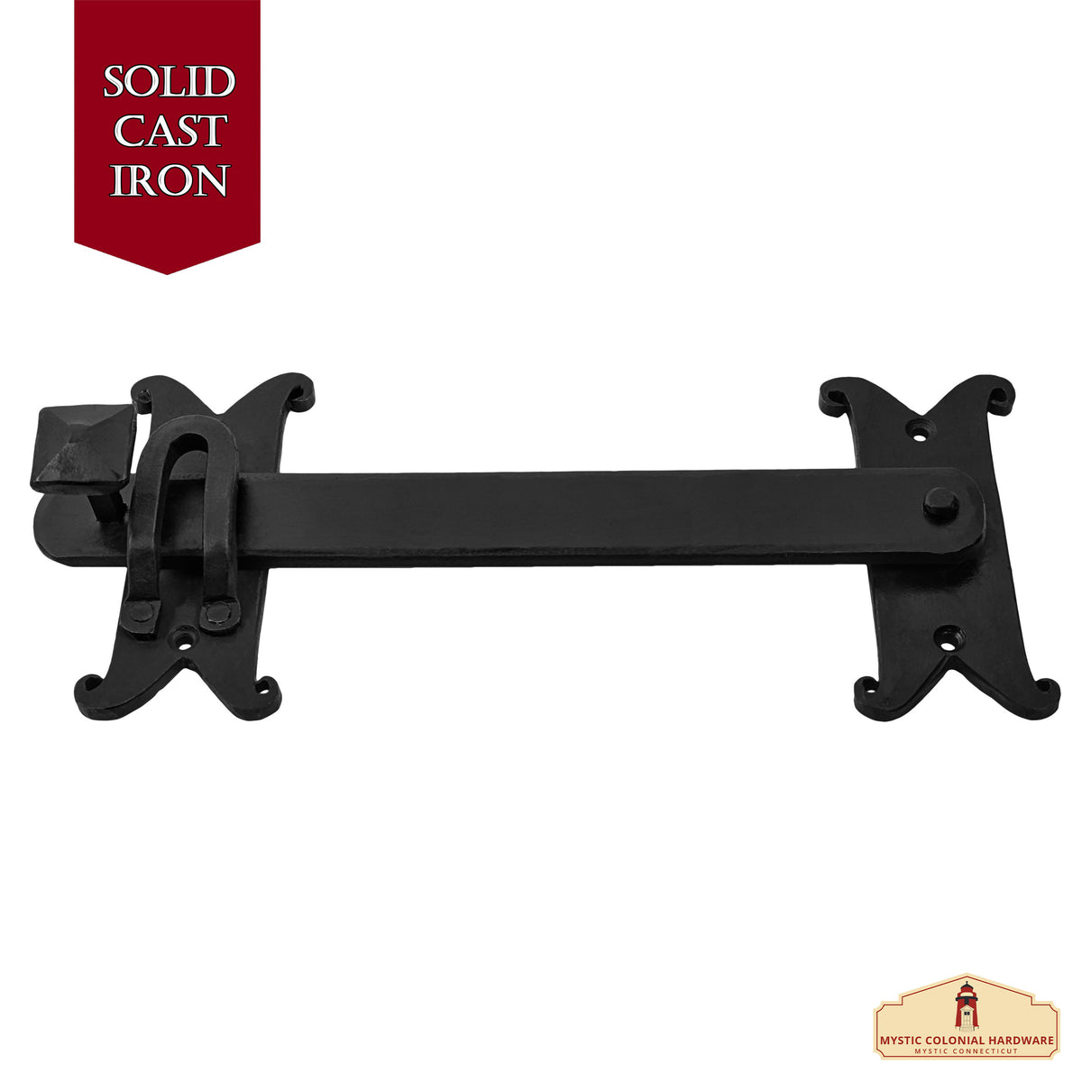 Pestillo para puerta medieval hierro forjado (27,3 cm.)