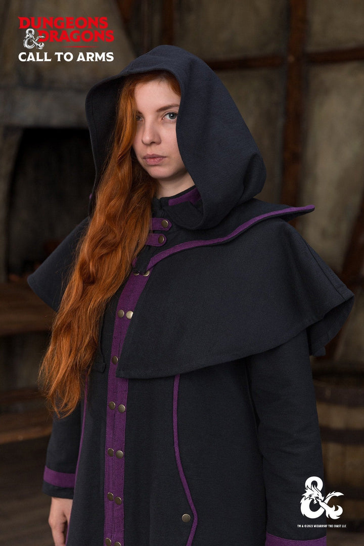 Gugel Brujo Dungeons and Dragons, negro-morado