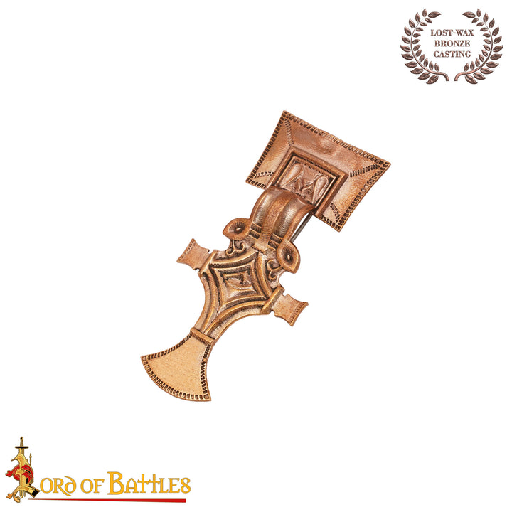 Fíbula medieval romana en bronce fundido (7,7 cm.)