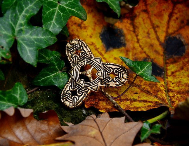 Broche Vikingo de trébol estilo Borre