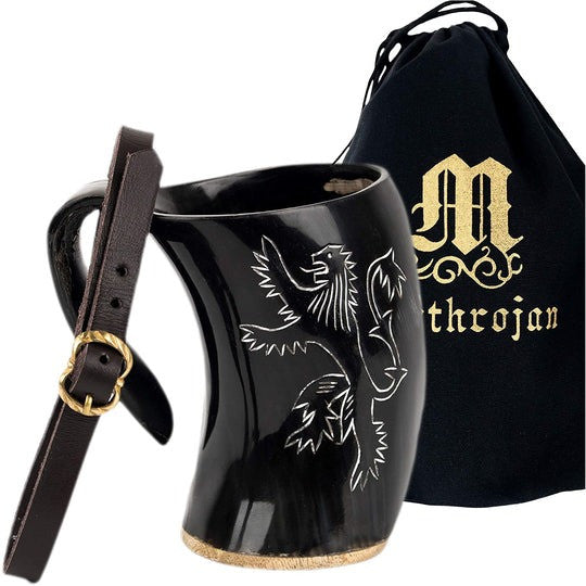 Jarra medieval Vikinga para beber León Rampante (800 ml.)