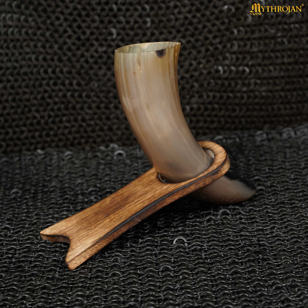 Soporte para cuernos en madera (17,7 cm)