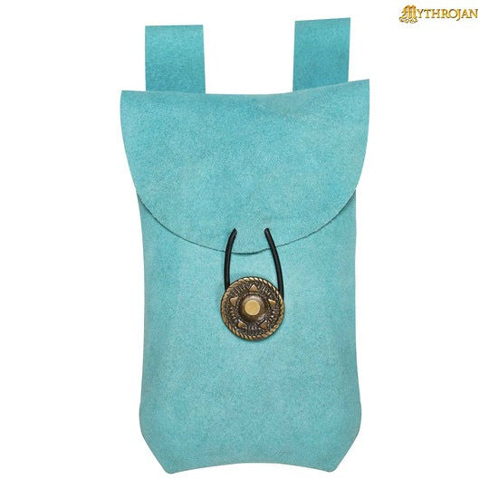 Bolsita limosnera medieval renacentista, azul claro