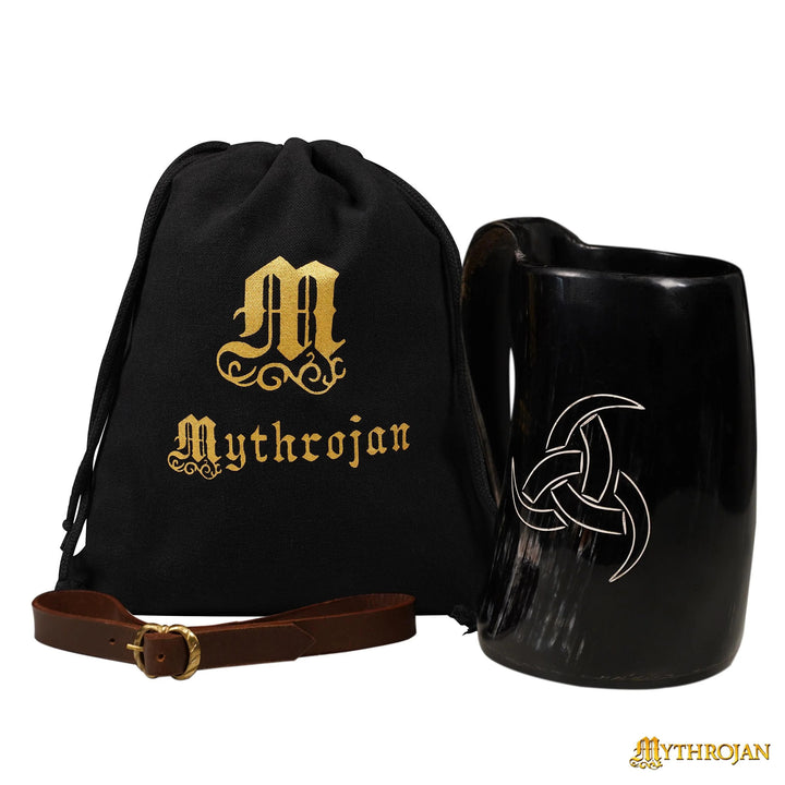 Jarra medieval para beber Triple cuerno de Odín (800 ml.)
