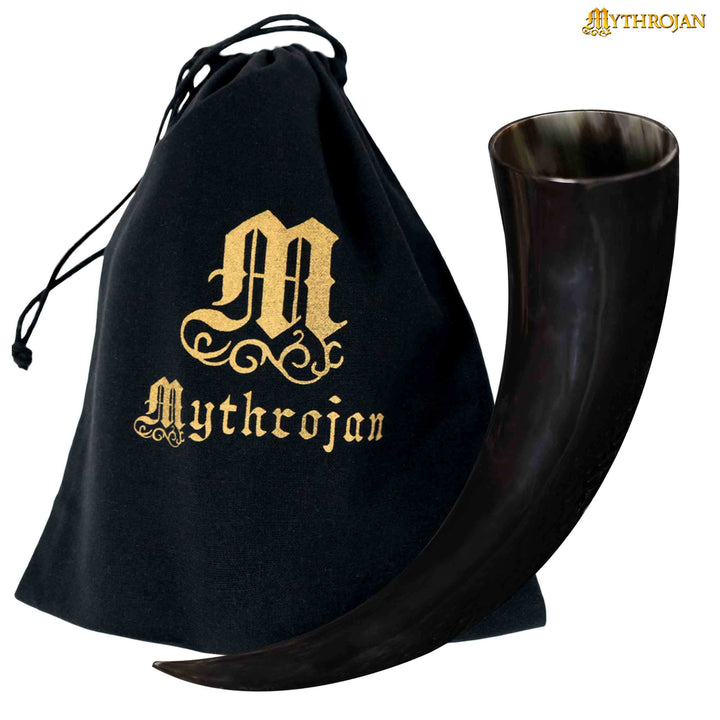 Cuerno vikingo para beber, con bolsa (250 ml.)