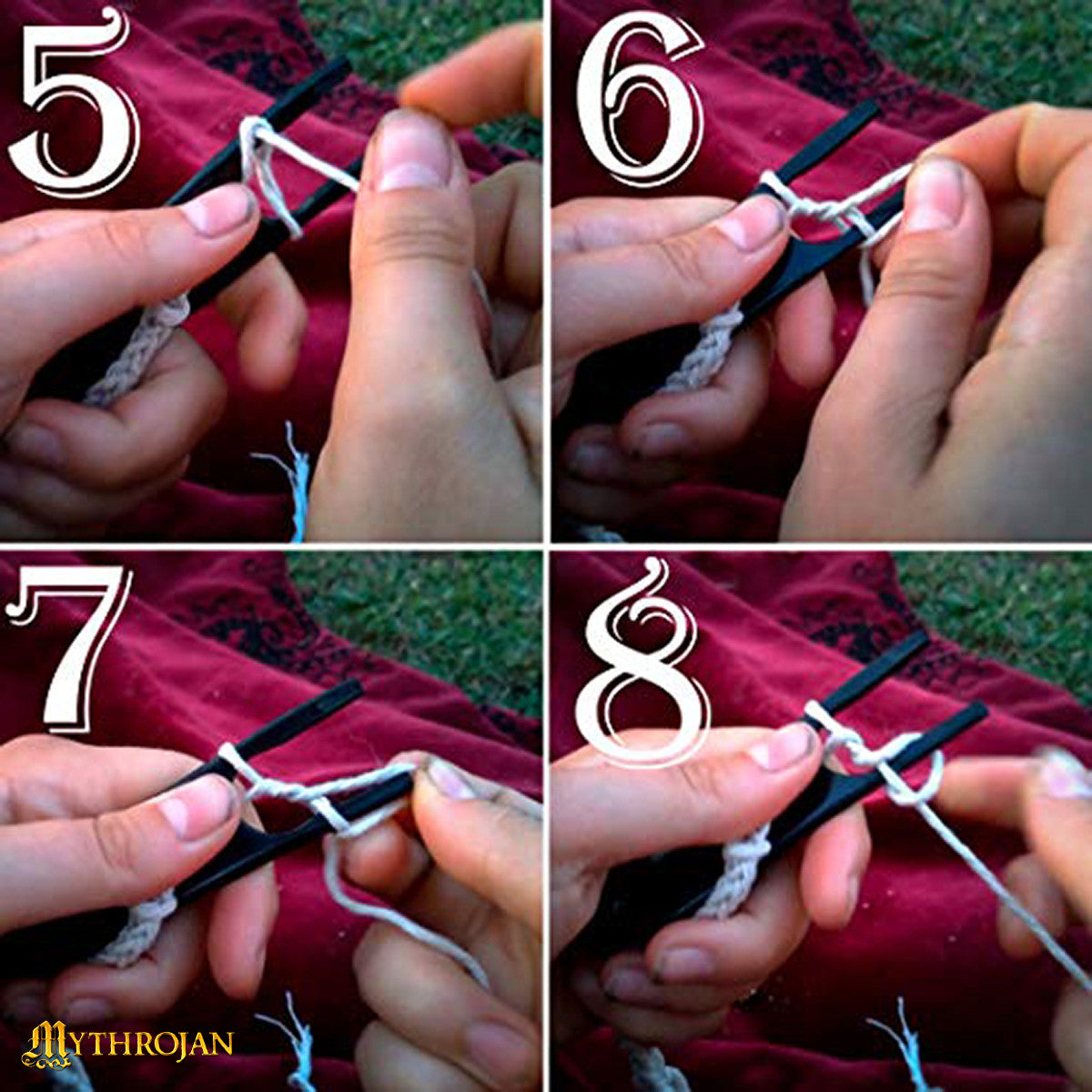 Herramienta medieval para trenzar cuerdas