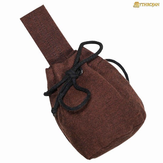 Limosnera medieval para colgar con cuerda (15,2 x 12,7 cm.)