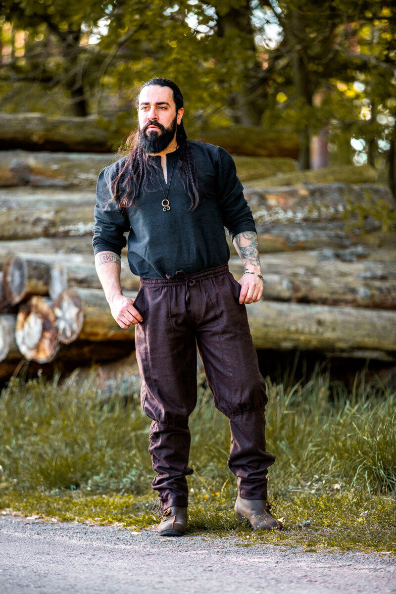 Pantalón Vikingo en lana marrón