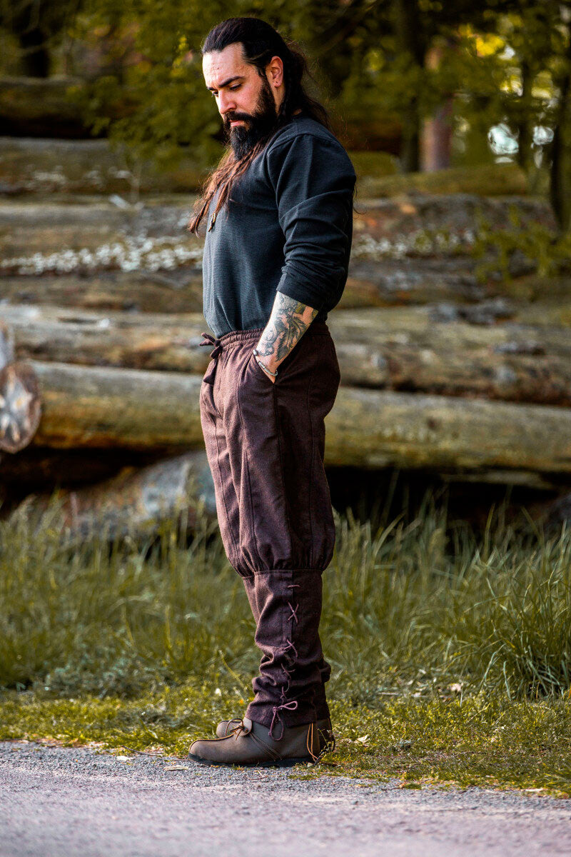 Pantalón Vikingo en lana marrón