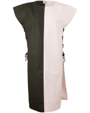Tabardo medieval modelo Gilbert, color verde-crema