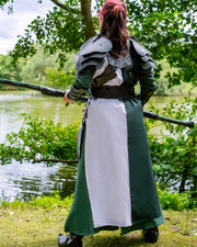 Tabardo medieval modelo Gilbert, color verde-crema