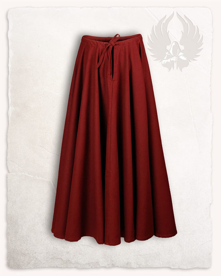 Falda medieval algodón modelo Ursula, color rojo