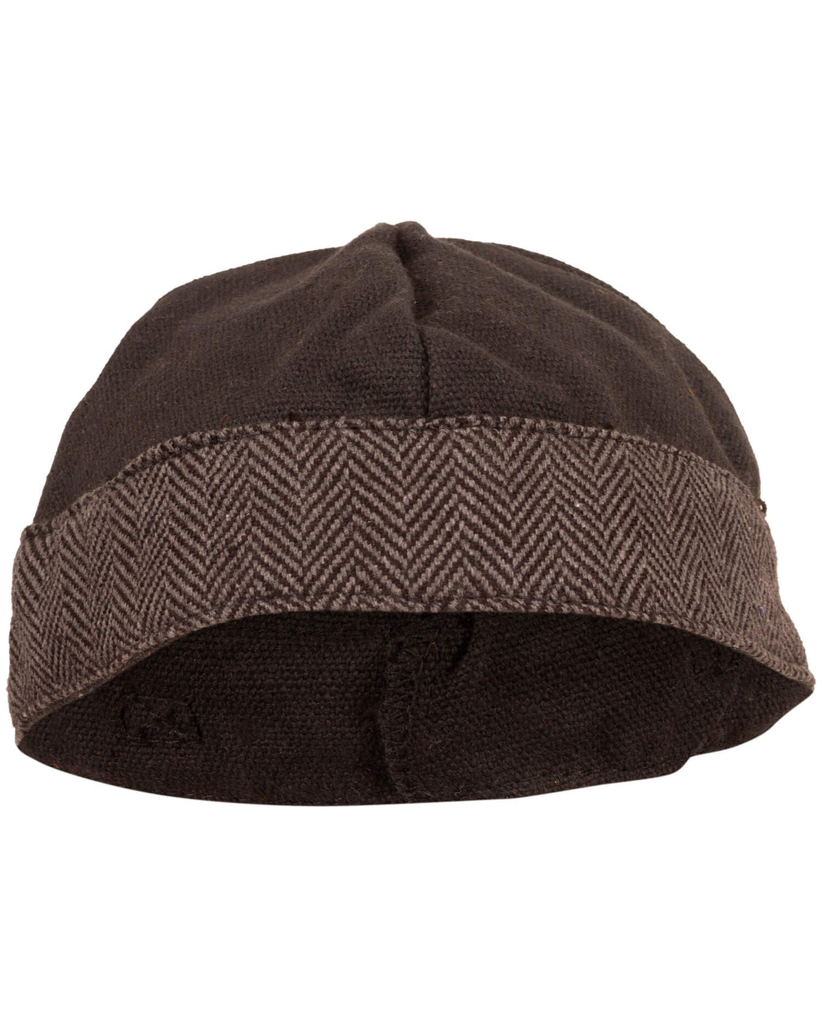 Gorro medieval de algodón modelo Gilli, color marrón oscuro