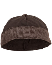 Gorro medieval de algodón modelo Gilli, color marrón oscuro