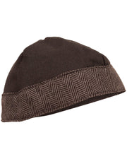 Gorro medieval de algodón modelo Gilli, color marrón oscuro