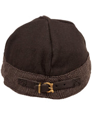 Gorro medieval de algodón modelo Gilli, color marrón oscuro
