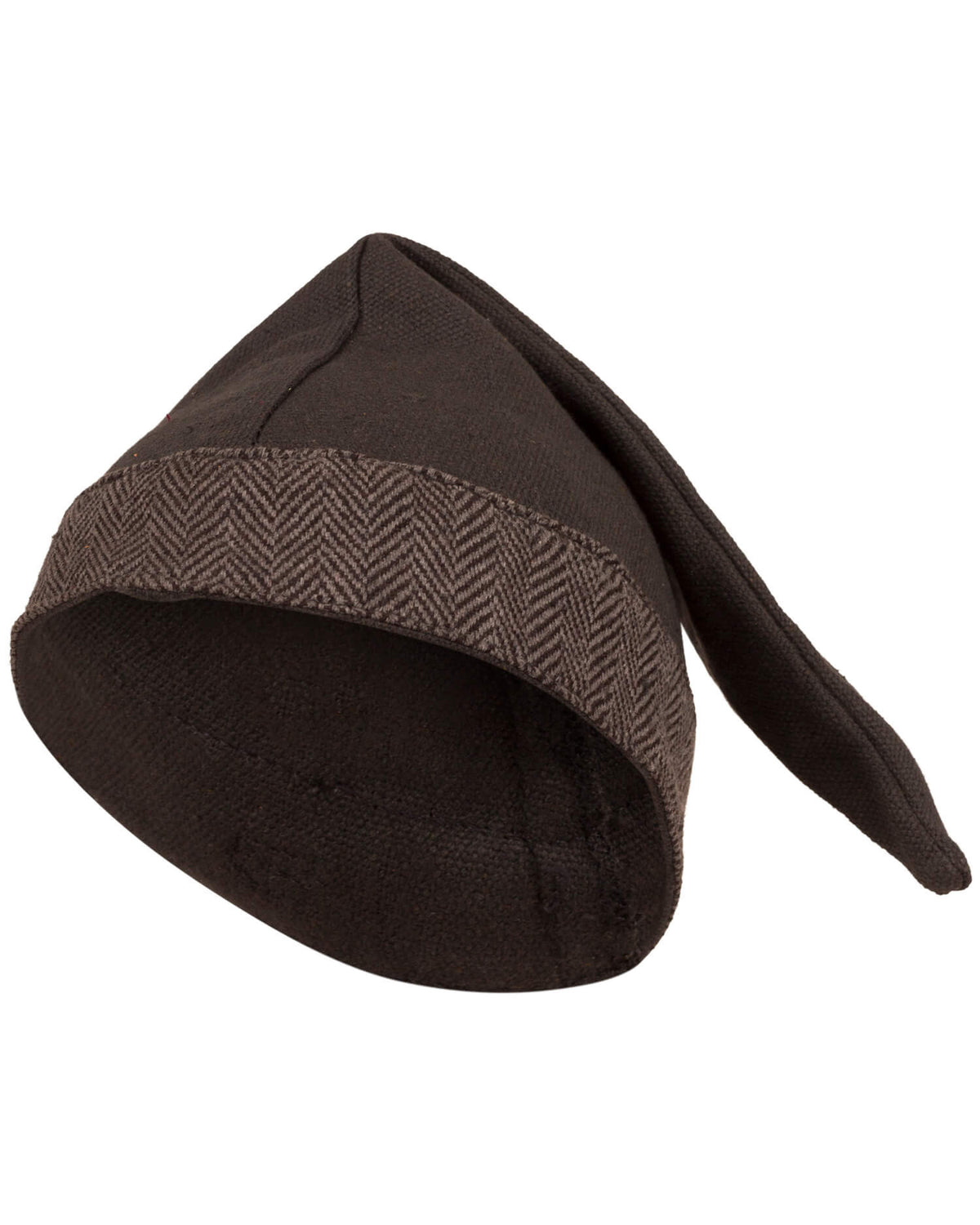 Gorro medieval algodón modelo Toki, color marrón oscuro