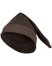 Gorro medieval algodón modelo Toki, color marrón oscuro