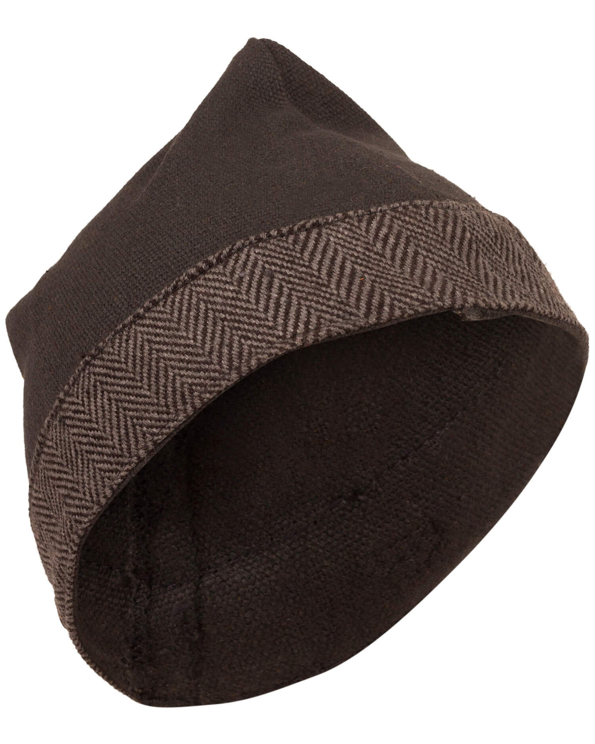 Gorro medieval algodón modelo Toki, color marrón oscuro