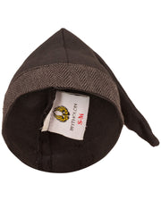Gorro medieval algodón modelo Toki, color marrón oscuro