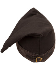 Gorro medieval algodón modelo Toki, color marrón oscuro