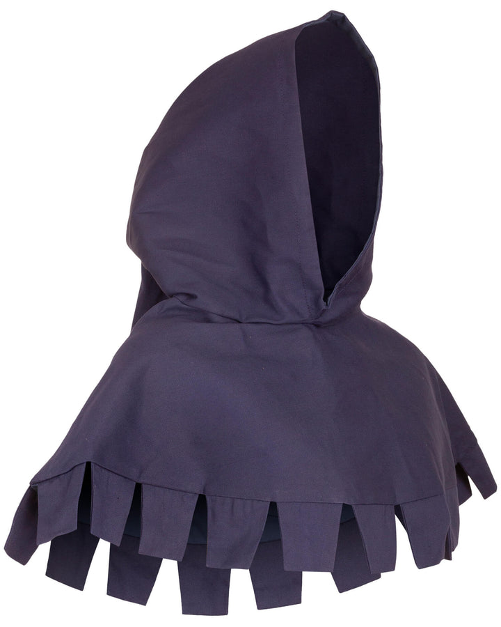 Gugel medieval de lona modelo Thilo, color azul