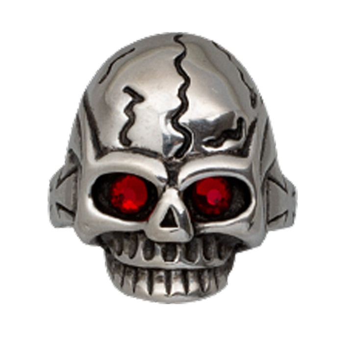 Anillo Calavera ojos rubí, varias tallas