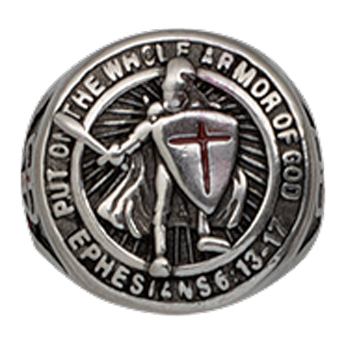 Anillo guerrero templario en metal, varias tallas