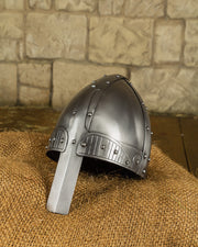 Casco medieval acero pulido modelo Bragi