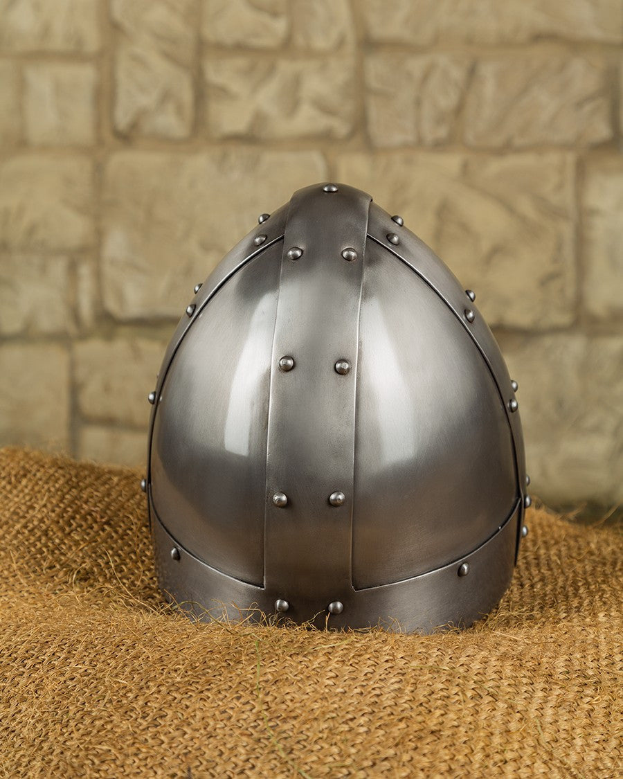 Casco medieval acero pulido modelo Bragi