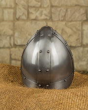 Casco medieval acero pulido modelo Bragi