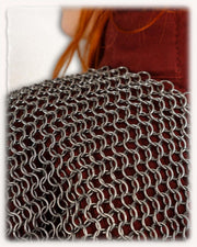 Cota de malla acero sin mangas, acabado aceitado (10 mm.)