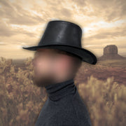 Sombrero de peregrino en cuero negro