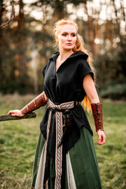 Túnica medieval negra de arquero modelo Aldón, unisex