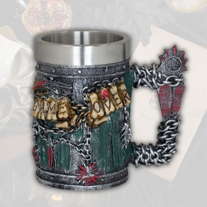 Taza de resina SteamPunk Game Over (14,3 cm.)