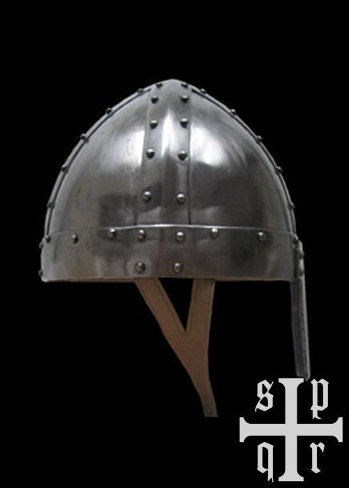 Casco medieval tipo Spangenhelm con nasal en acero