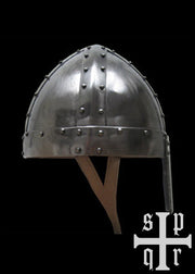Casco medieval tipo Spangenhelm con nasal en acero
