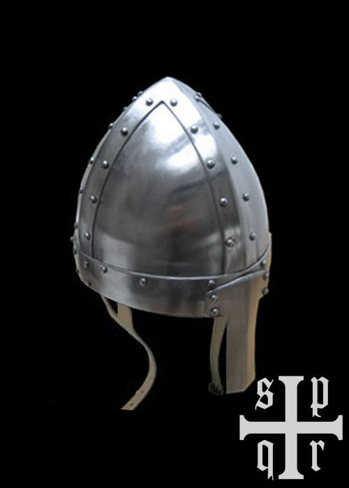 Casco medieval tipo Spangenhelm con nasal en acero