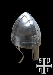 Casco medieval tipo Spangenhelm con nasal en acero