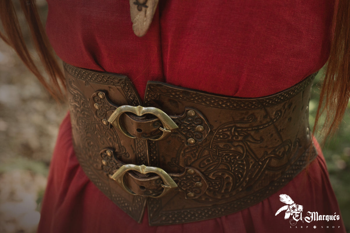 Cinturón Corsé Vikingo Valkiria - Marrón