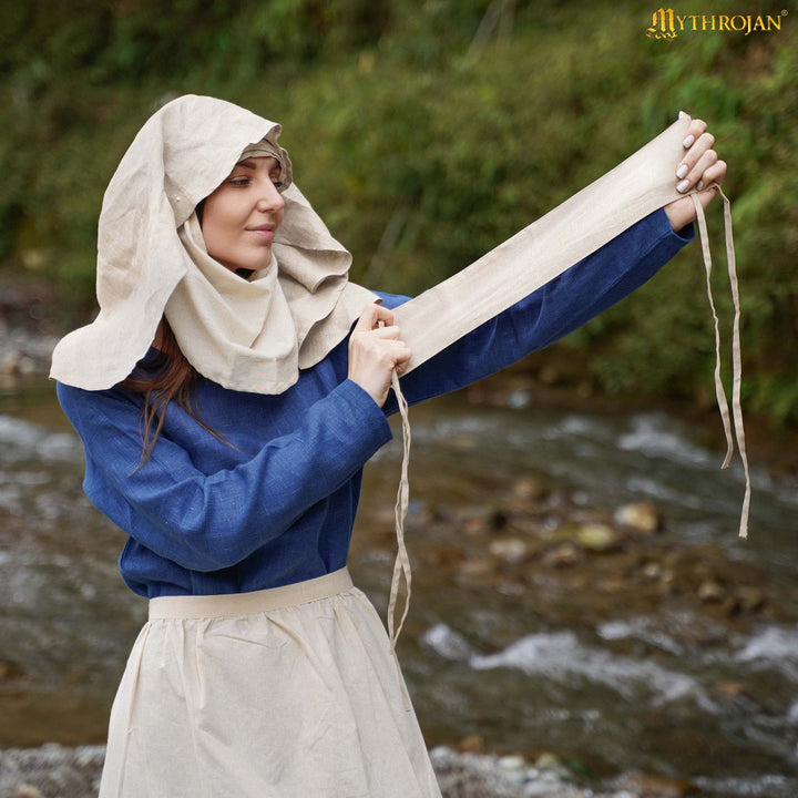 Bandana medieval dama en crudo