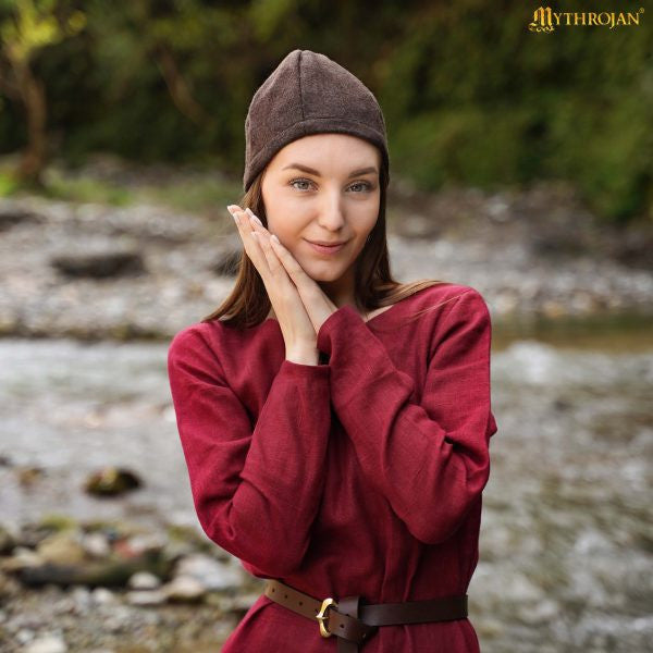 Gorro Vikingo Birka en lana marrón